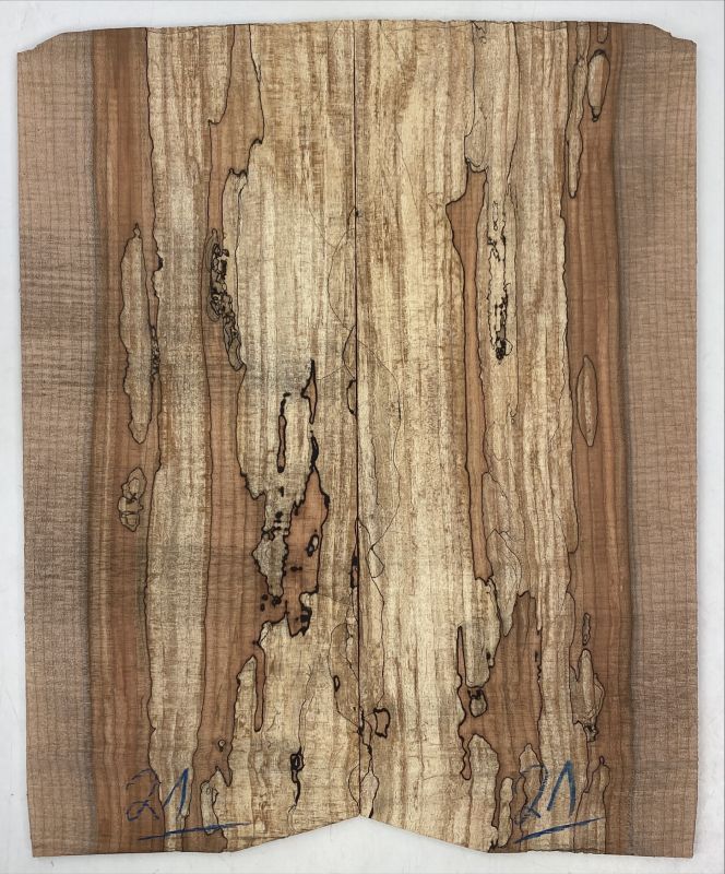 Top Spalted Maple 2-tlg. 8mm Einzelstück #042